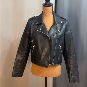 Black Leather Biker Jacket